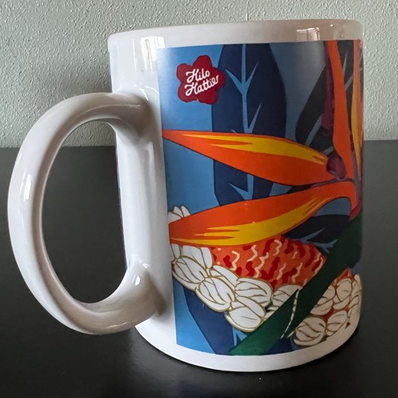 Set of 2 Vintage Hilo Hattie Mugs ~ Bird Of Paradise ~ Red Hibiscus - Picture 5 of 14